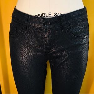 Snake Print Skinny Jeans